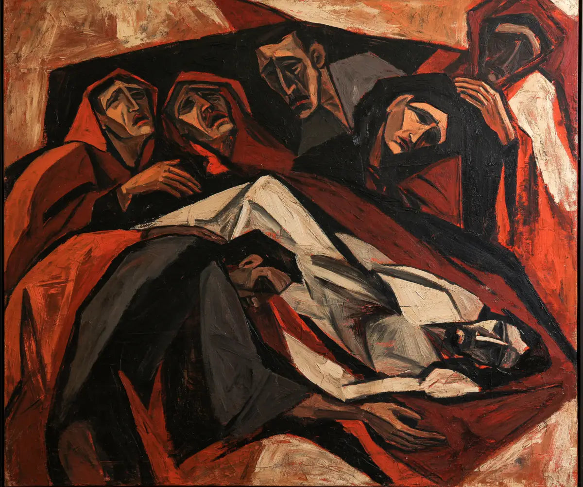 The Entombment of Jesus Christ - Expressionist - Christian artwork collection