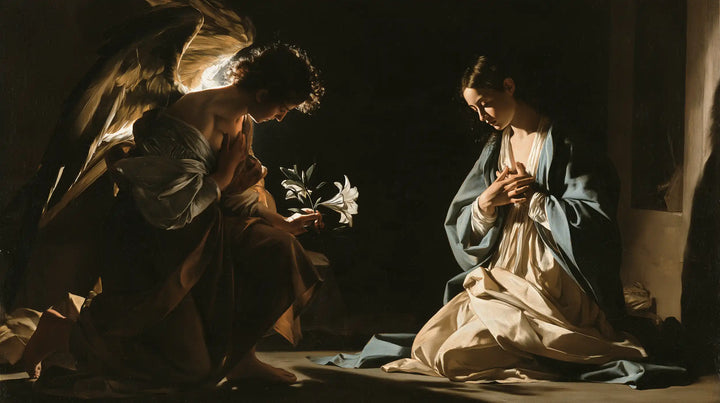 The Annunciation - Caravaggio Tenebrism · Landscape n° 10