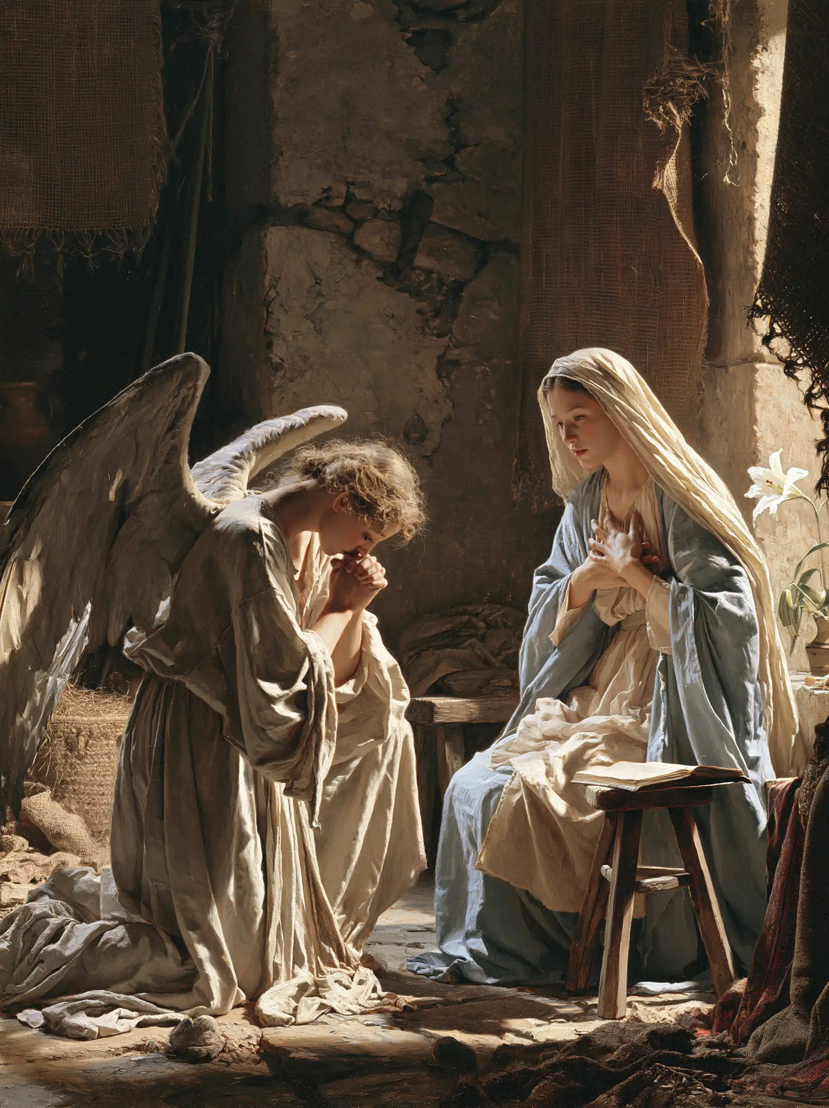 the Annunciation in the chamber at Nazareth in The Chamber in Nazareth style, portrait Christian artwork no. 10