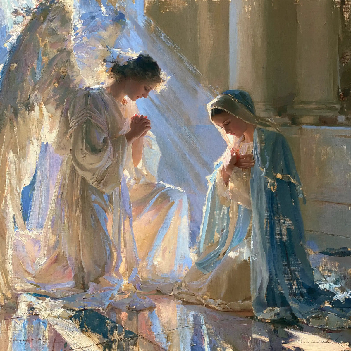 The Annunciation — The Annunciation with Golden Borders