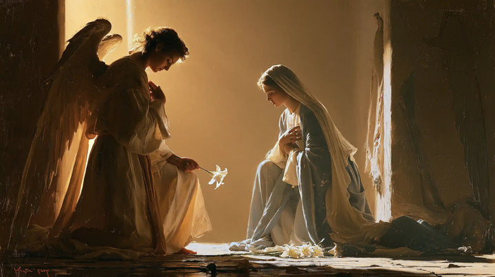 The Annunciation - Mary Kneeling before Gabriel · Landscape n° 7