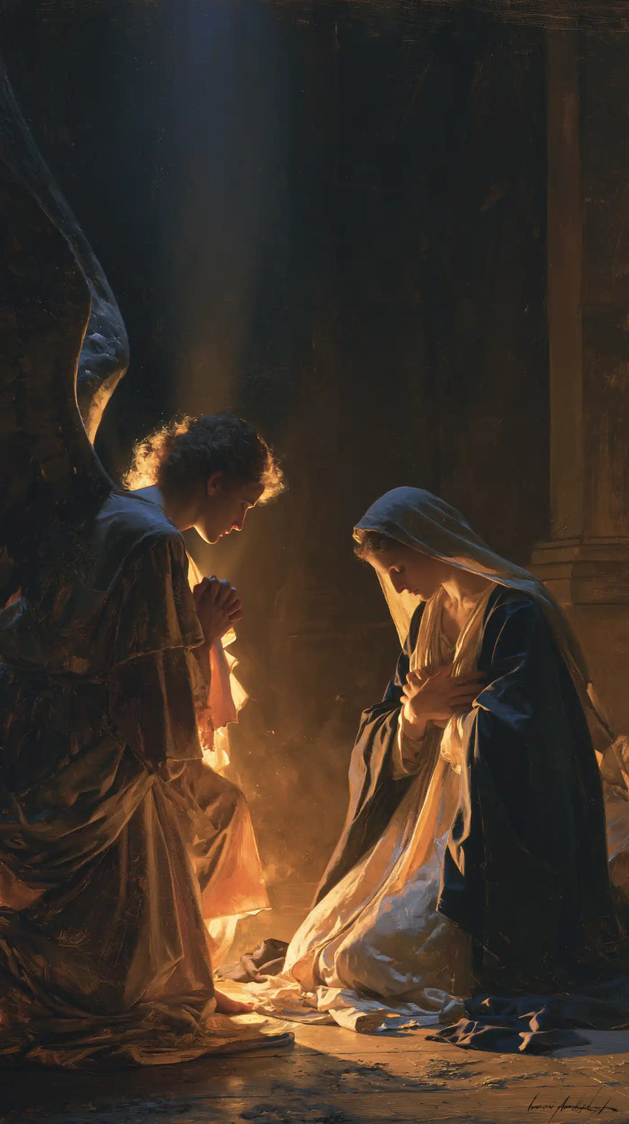 The Annunciation - Midnight Blue Chiaroscuro · Portrait n° 3
