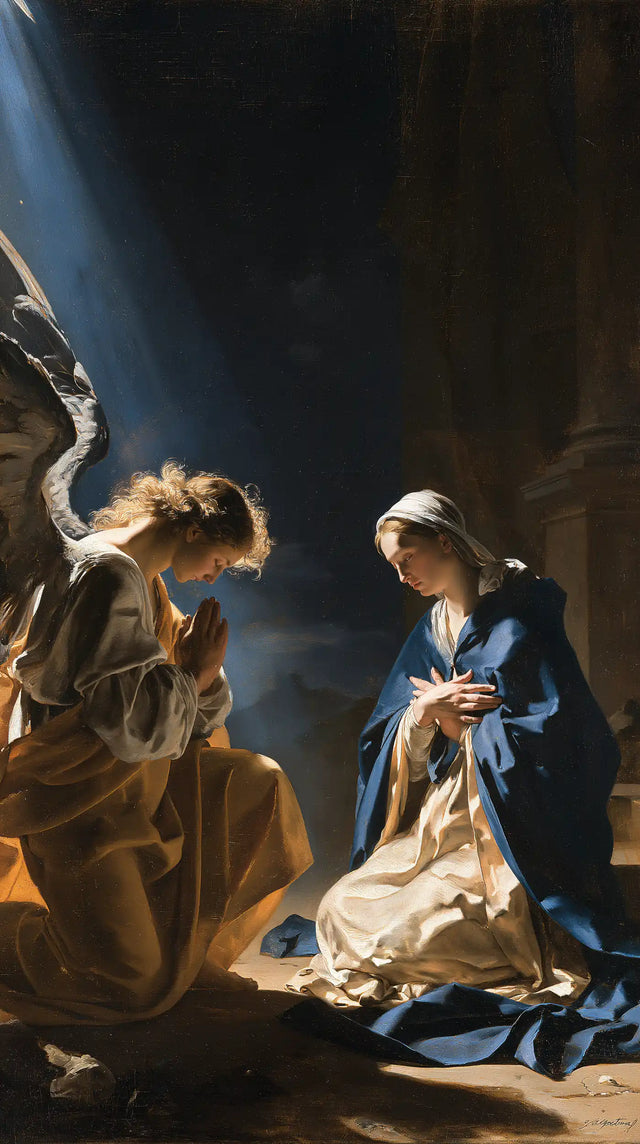 The Annunciation - Midnight Blue Chiaroscuro · Portrait n° 11