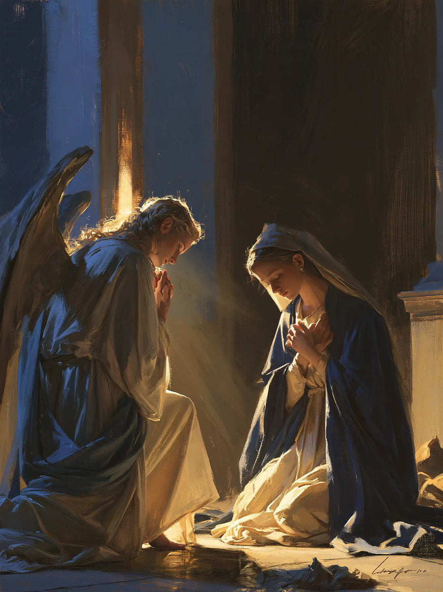 The Annunciation - Midnight Blue Chiaroscuro · Portrait n° 14
