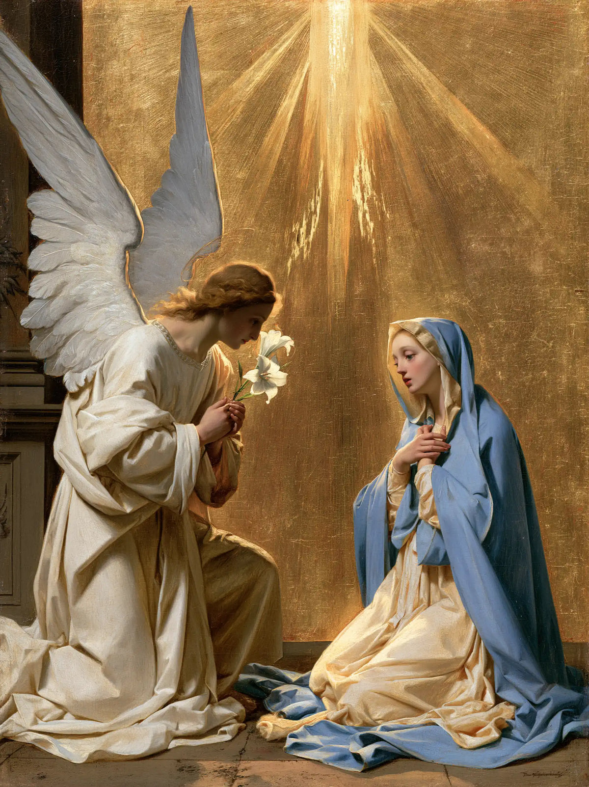 The Annunciation — The Lily between the Raised Wings