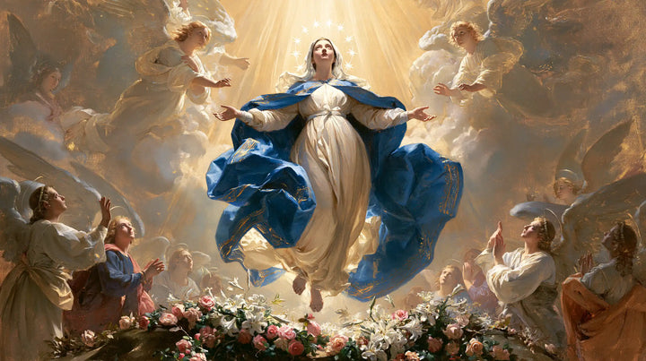 The Assumption of Mary — Blue Wings Above the Lilies