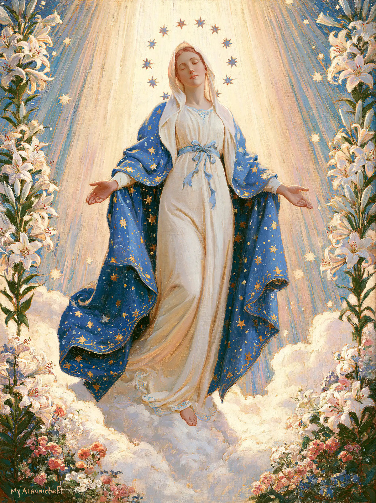 The Assumption of Mary — The Path of Lilies and Stars