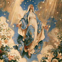 The Assumption of Mary — Embroidery Beneath the Golden Shower