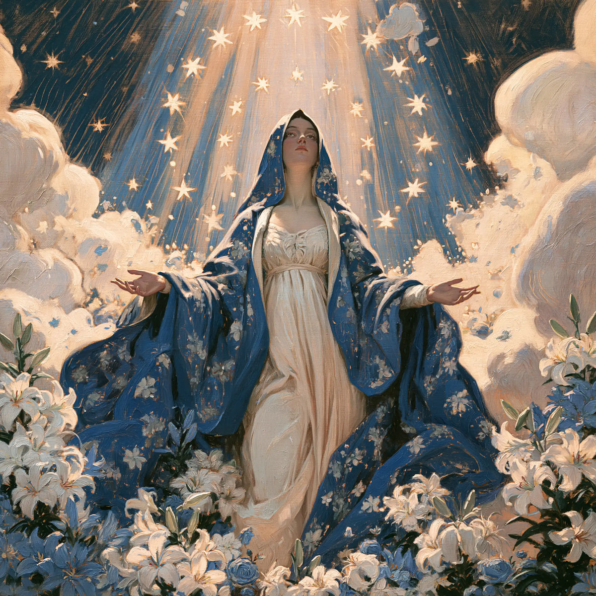 The Assumption of Mary — Night Opening to Blossoms