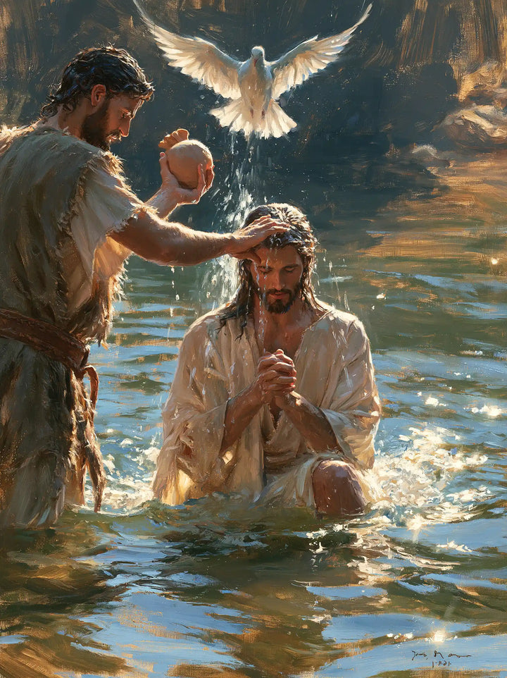 The Baptism of Jesus – Impressionist · Kneeling in the Jordan · Portrait no. 5