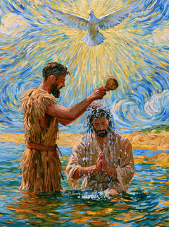 The Baptism of Jesus – Post-Impressionist · Kneeling in the Jordan · Portrait no. 9