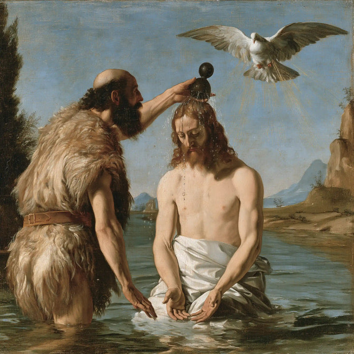 The Baptism of Jesus – Florentine Renaissance · Kneeling in the Jordan · Square no. 2