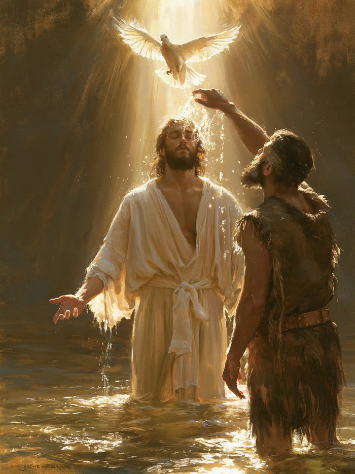 The Baptism of Jesus – Sacred Gold · Standing in the Jordan · Portrait no. 9