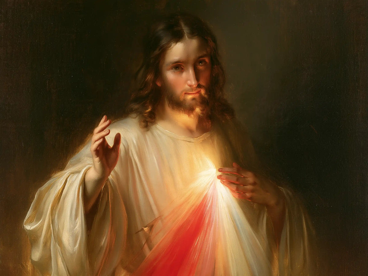 Divine Mercy Jesus — The Blessing with the Amber Gaze