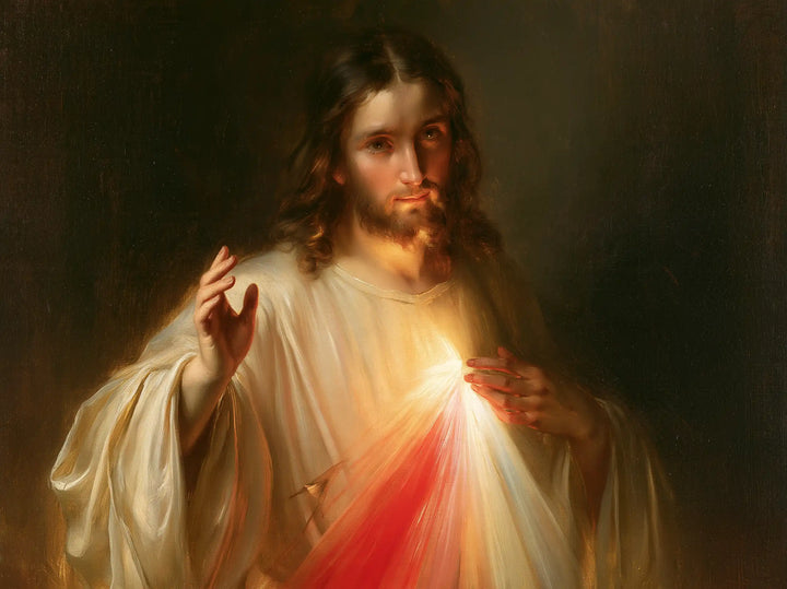 Divine Mercy Jesus — The Blessing with the Amber Gaze