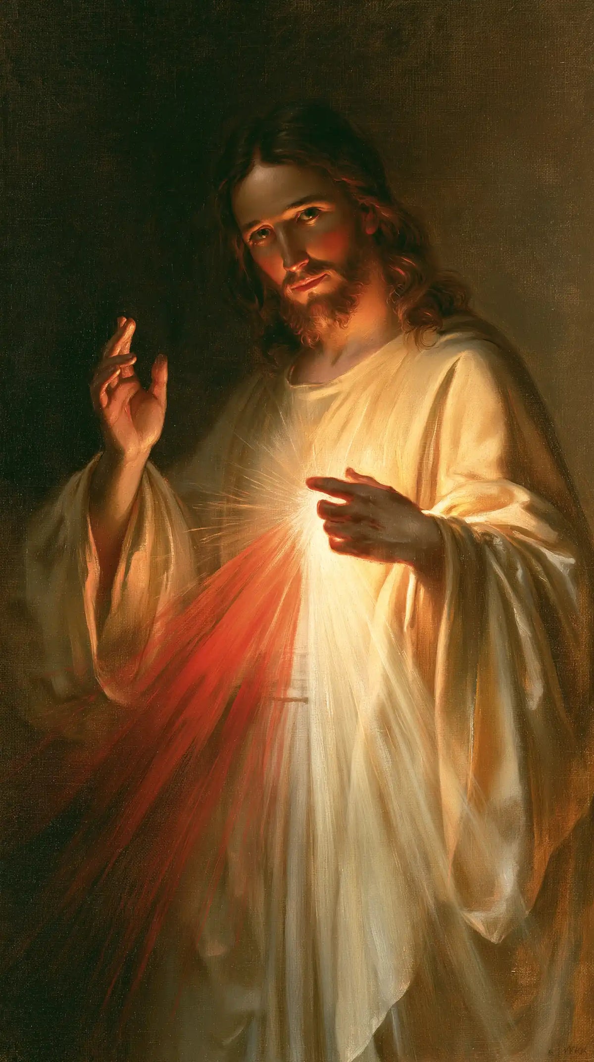 Divine Mercy Jesus — Grace in the Bow of the Face