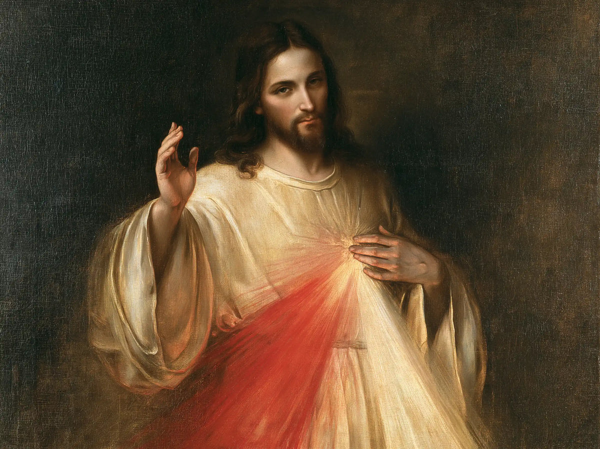 Divine Mercy Jesus — The Blessing in Silken Folds