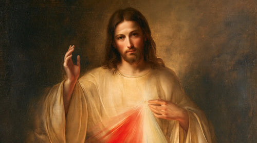 Divine Mercy Jesus in Florentine Renaissance style in Florentine Renaissance style, landscape Christian artwork no. 5