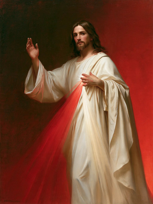 Divine Mercy Jesus – Full-Length Mercy Before Red