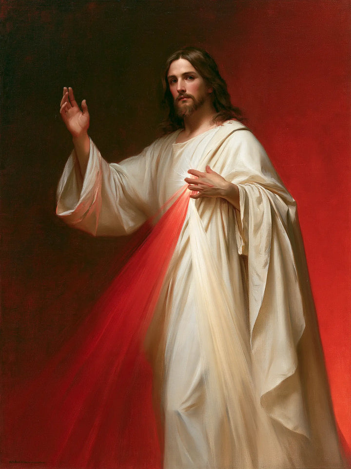 Divine Mercy Jesus – Full-Length Mercy Before Red