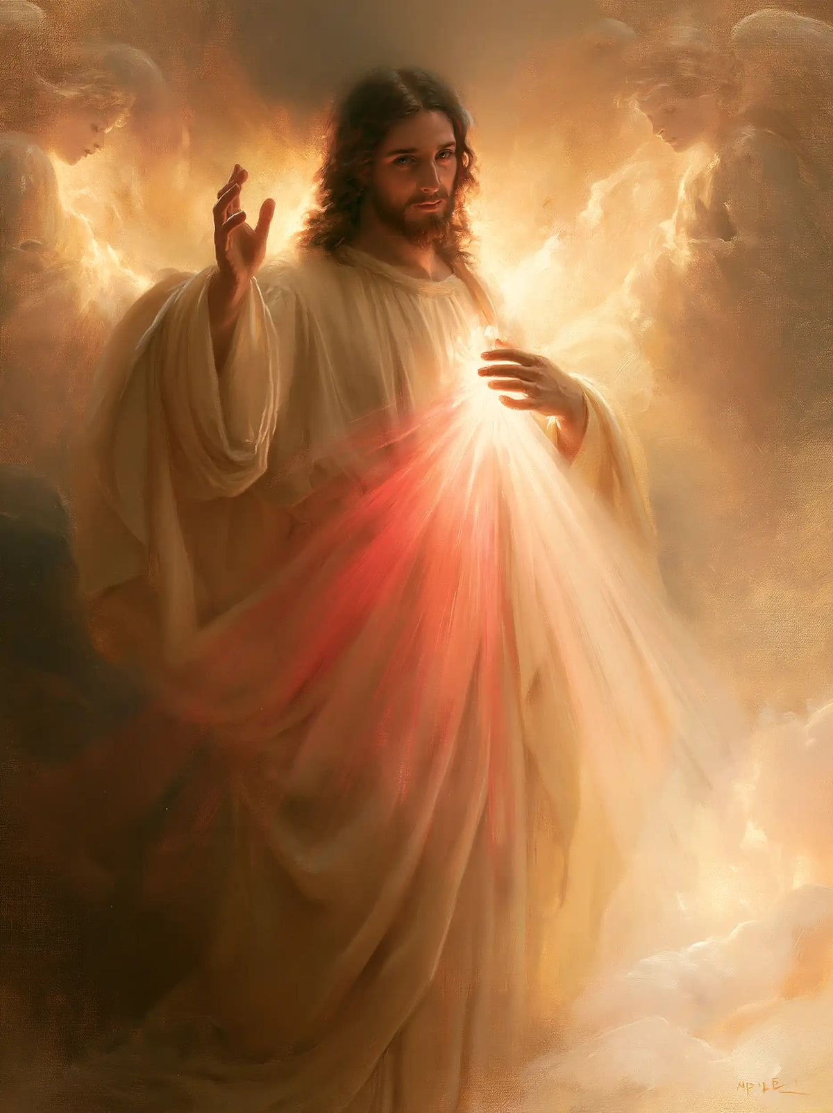 Divine Mercy Jesus — The Apparition at the Threshold of Flame