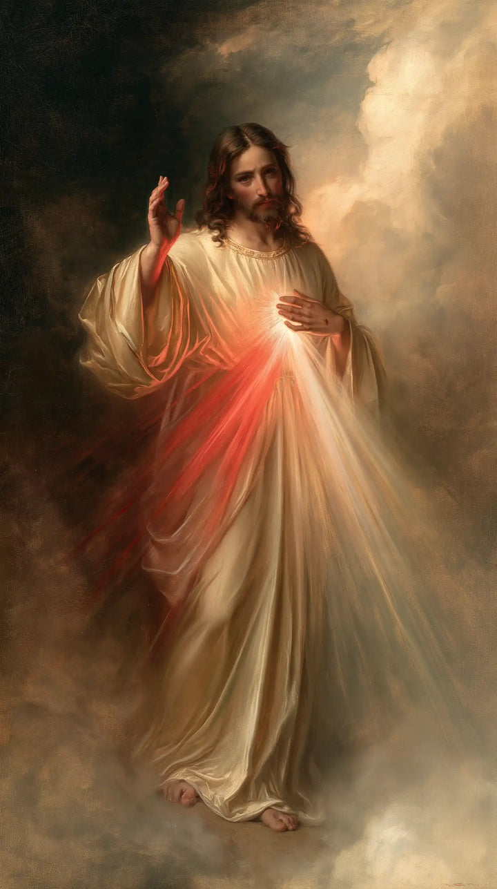 Divine Mercy Jesus - Jesus upon the Clouds · Portrait n° 1