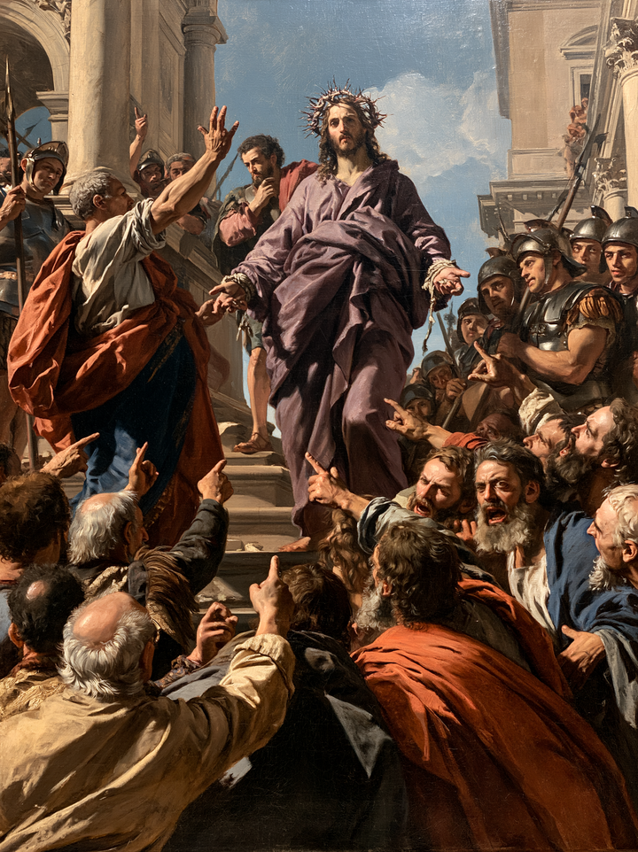 Ecce Homo — Open Arms Beneath the Porticoes’ Sky