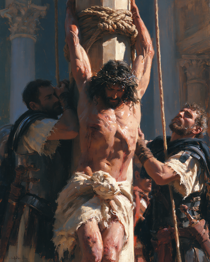 The Flagellation of Christ — Ivory and Azure