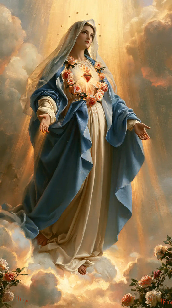 The Immaculate Heart of Mary — Roses at the Foot of the Light
