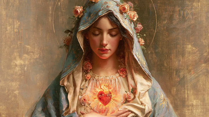 The Immaculate Heart of Mary — The Flowered Veil and the Peaceful Eyelids