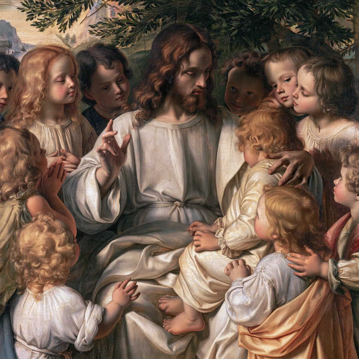 Jesus and the Children — The Blessing beneath the Thick Branches