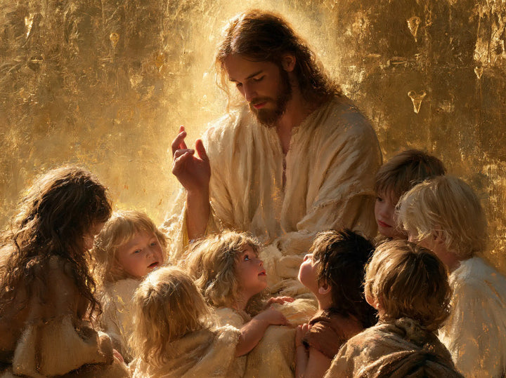 Jesus and the Children - Sacred Gold · Landscape n° 7