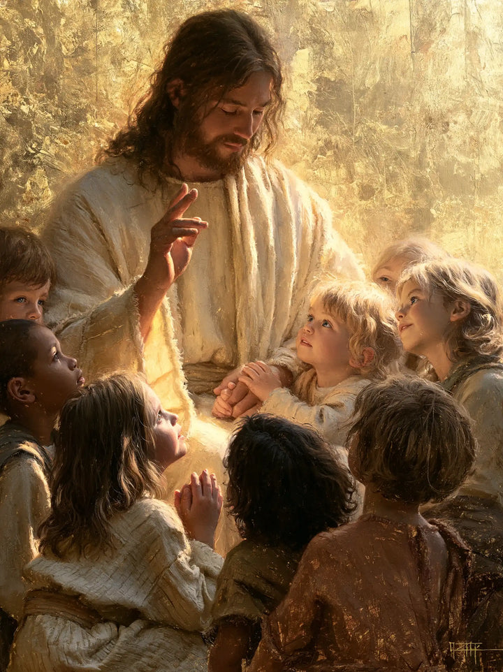 Jesus and the Children — Curls in the Crook of the Arm