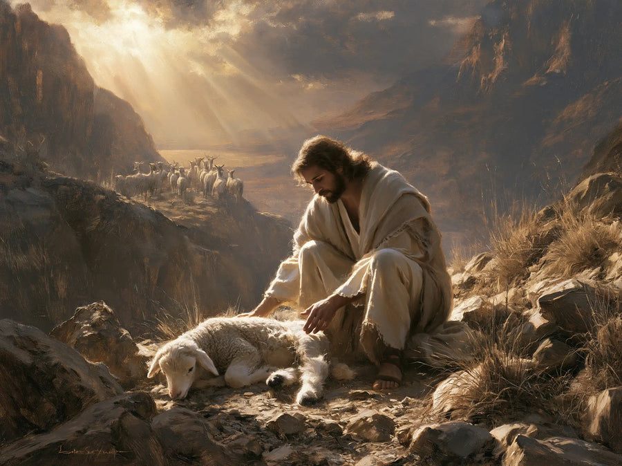 Jesus and the Lamb - The Lost Lamb Found · Landscape n° 1