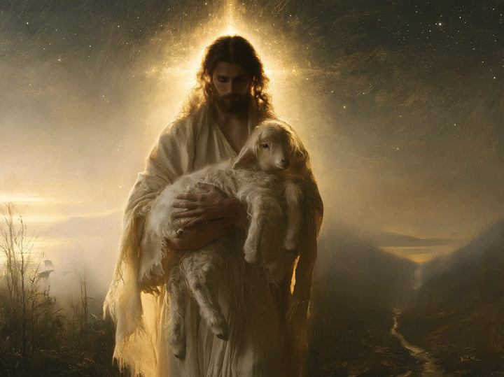Jesus and the Lamb - Symbolist · Landscape n° 1
