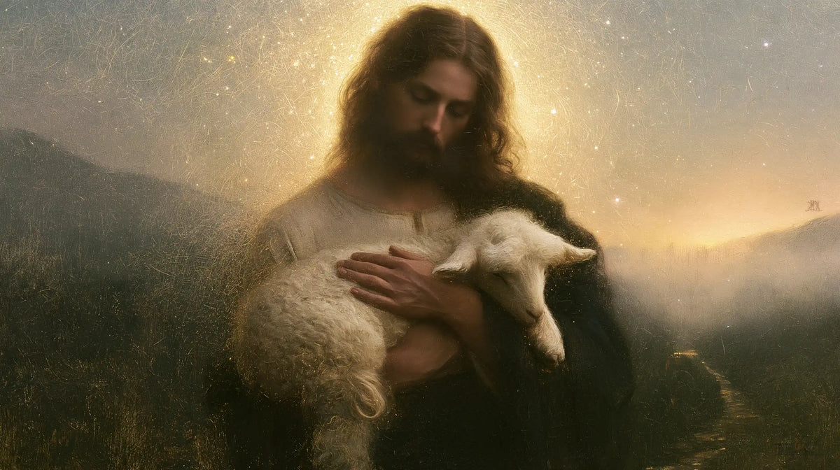 Jesus and the Lamb - Symbolist · Landscape n° 10