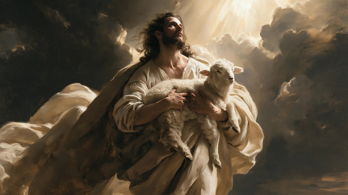 Jesus and the Lamb — Innocence Carried Toward the Heights