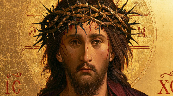 Jesus Crowned with Thorns — The Crown with Ink-Like Shadows
