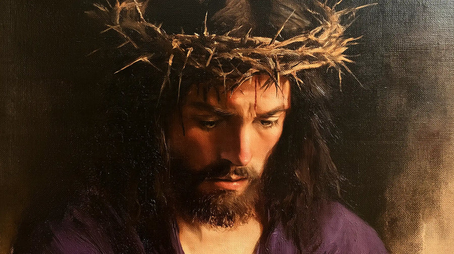 Jesus Crowned with Thorns — Contemplation in Copper Light