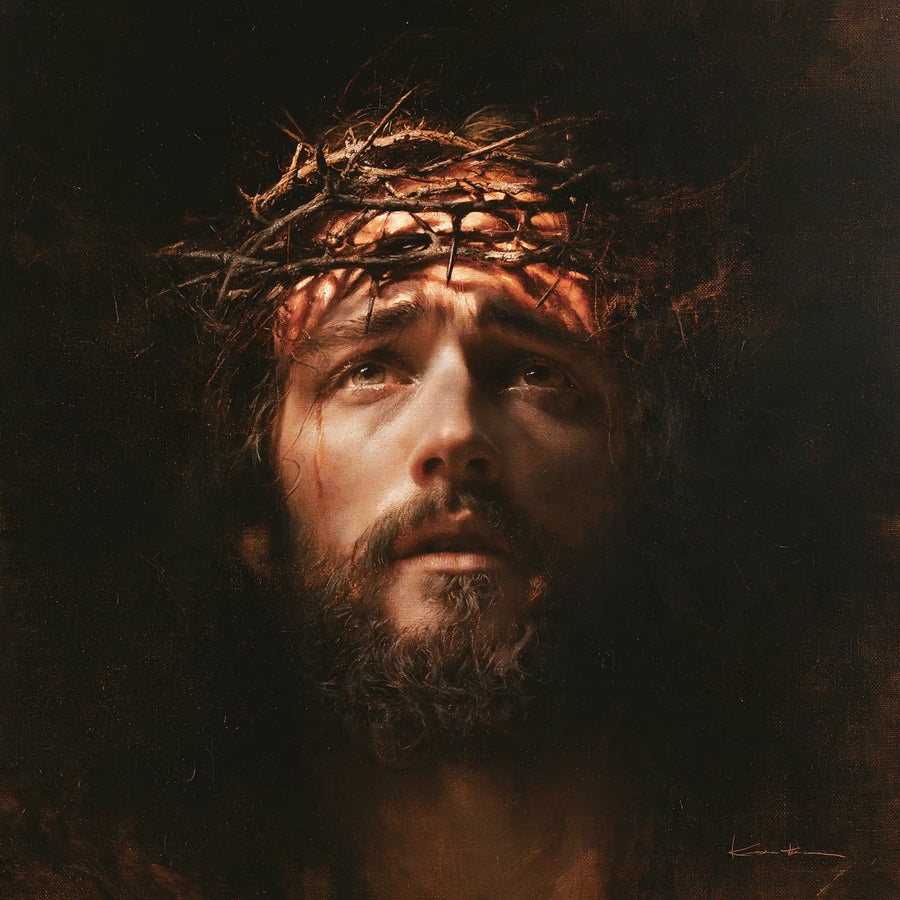 Jesus Crowned with Thorns — The Brow Girded with Russet Light