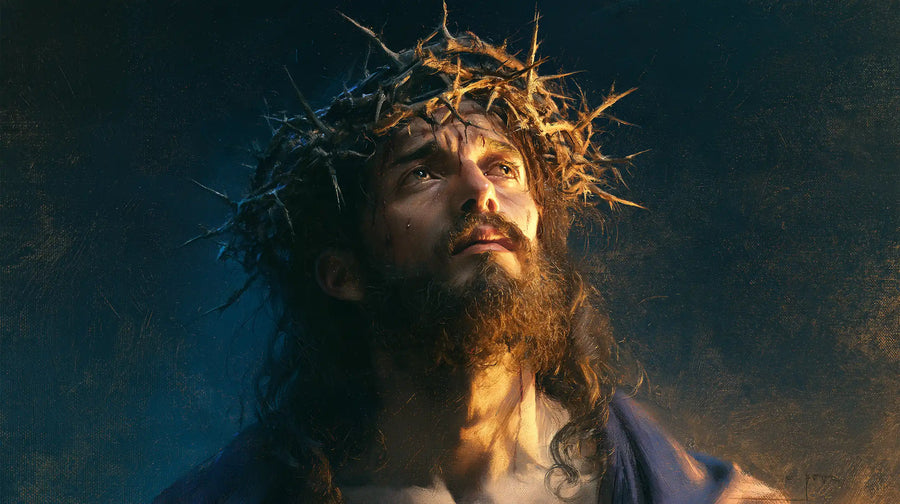 Jesus Crowned with Thorns — Waiting beneath Sunlit Brambles