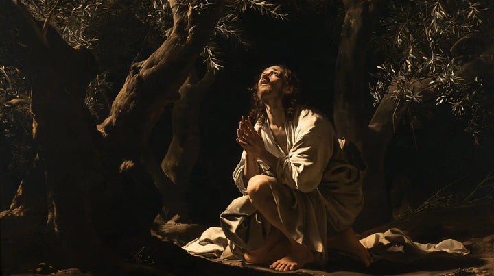 Jesus in Gethsemane - Caravaggio Tenebrism · Landscape n° 11