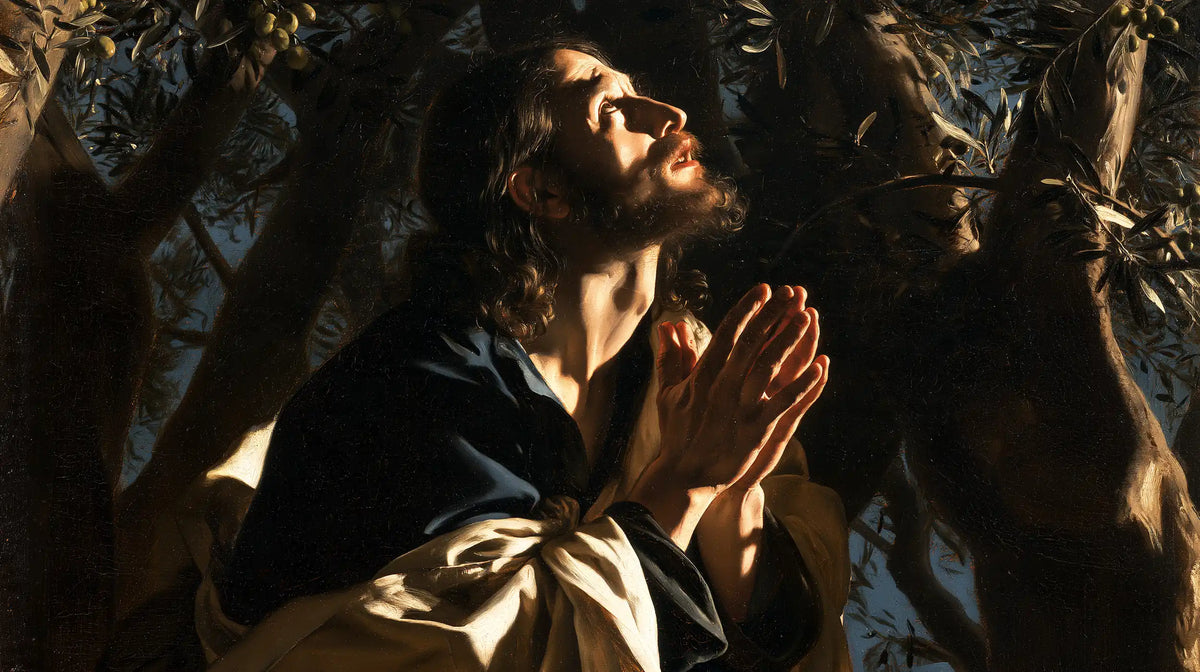 Jesus in Gethsemane - Caravaggio Tenebrism · Landscape n° 15