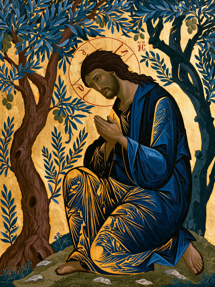 Jesus in Gethsemane - Contemporary Byzantine · Portrait n° 16