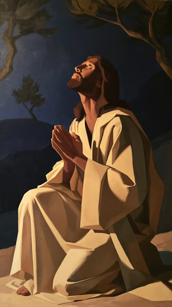 Jesus in Gethsemane - Contemporary Minimalism · Portrait n° 5
