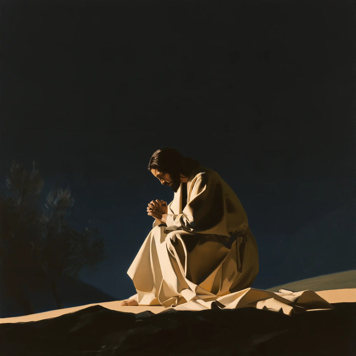 Jesus in Gethsemane - Contemporary Minimalism · Square n° 6