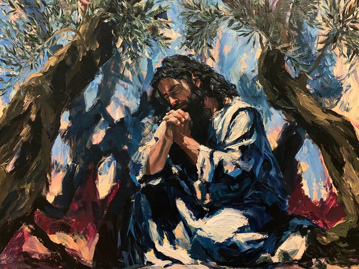 Jesus in Gethsemane — Broken Light upon the Cloak