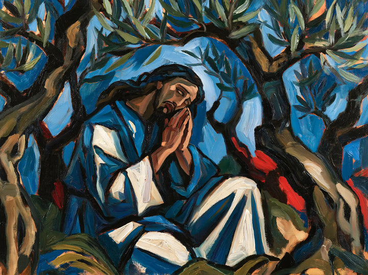 Jesus in Gethsemane — Prayer in Icy Folds