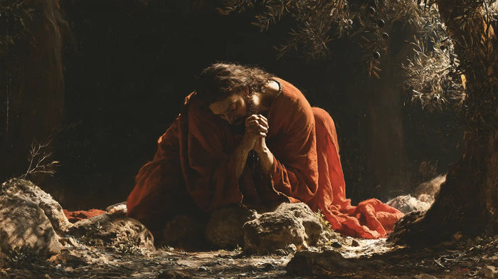 Jesus in Gethsemane - Jesus Prostrate in the Garden · Landscape n° 6