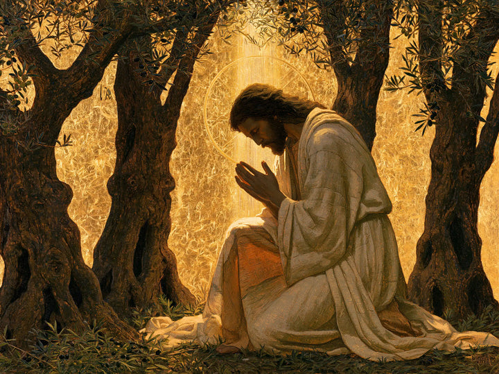 Jesus in Gethsemane - Sacred Gold · Landscape n° 8